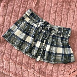 Abercrombie & fitch blue and green flannel mini skirt size 4